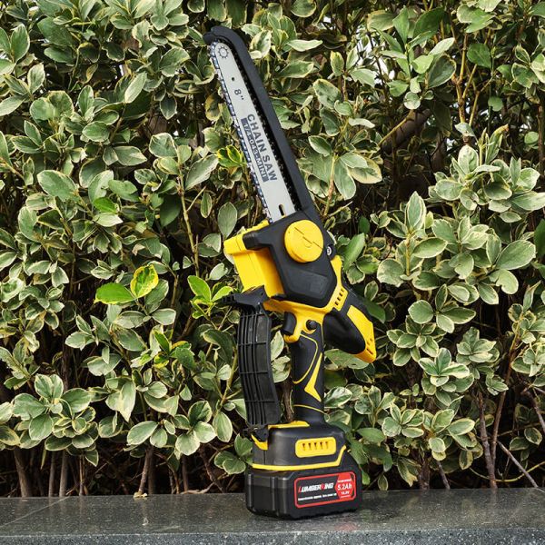 6 Inch Brushless Mini Portable Lithium Electric Chain Saw Rechargeable Cordless