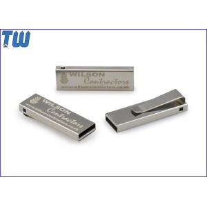 Customized Slim Full Metal Tie Clip 2GB USB Memory Stick Pendrives