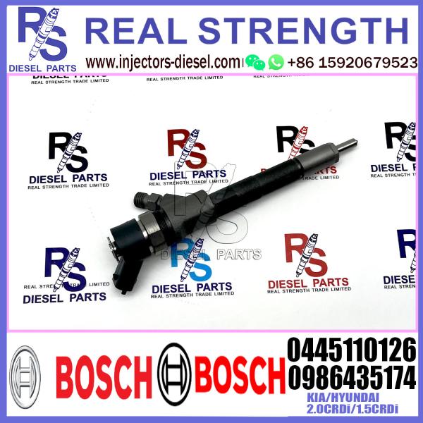 Diesel Fuel Common Rail Injector 0445110126 0986435174 For KIA/HYUNDAI 2.0CRDi/1.5CRDi Engine