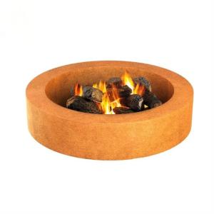China Outdoor Round Shape Wood Burning Corten Steel Fire Pit For Backyard on sale