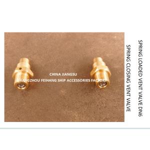 DN6 Spring Loaded Vent Valve with Threaded Ends Compliant with CB/T3778-1999