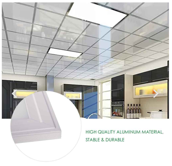 6000 Lumens 2x4 LED Flat Panel Troffer Light 44 Watts 4000K 120-277V