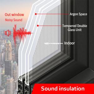 Aluminum Glass Sliding Window For Villa , Horizontal Aluminum Profile Sliding