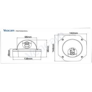 SONY / SHARP Color CCD Vandal Proof Dome Camera With 4-9mm Manual Zoom Lens