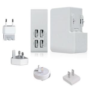 US plug 4 USB universal adapter mini travel adapter