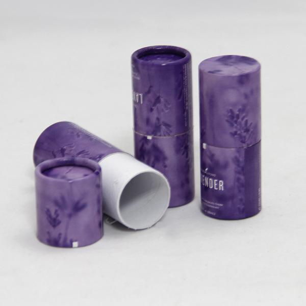 Quality Pantone Purple Paper Tube Cans packaging gloss lamination for lip stick packaging wholesale