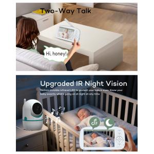 5 Inch HD Baby Monitor with 720p Resolution and 8 Hour Battery
