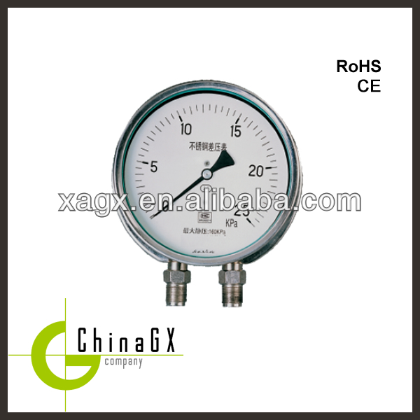 Aluminium Silicone Oil Filled Oxygen Nitrogen Pressure Gauge 60mm / 2.5"