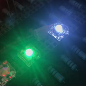 Cheap Square Dome 4 Lead Common Anode 5mm Bi Color LED Polygonal Super Flux LED for sale