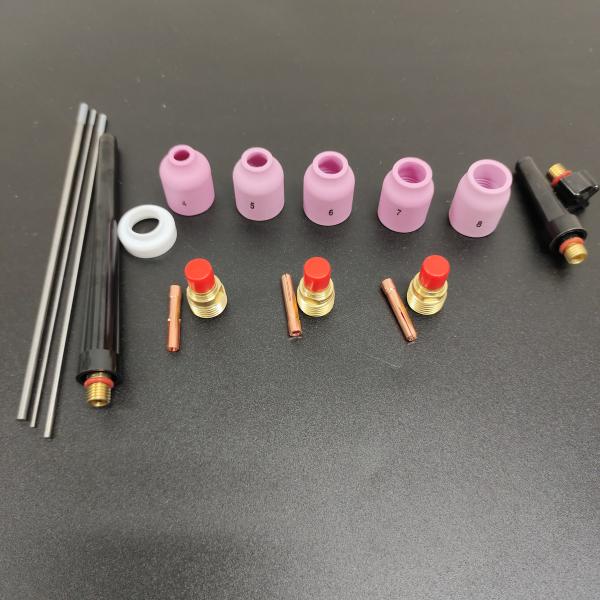 18pcs Alumina Nozzle Collet Body Electrode Insulator TIG Welding Torch