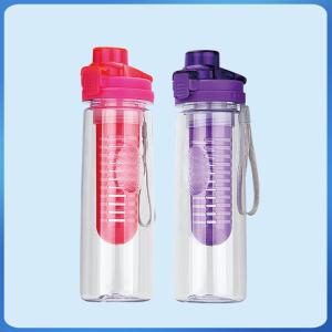 Fruit Infuser Leak Proof Lock Key Plastic Drink Bottle 770ml Large Capacity