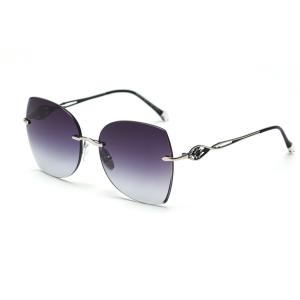 Stylish Exquisite Drive Car Rimless Gradient Sunglasses UV400 Polarized
