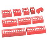 Red Dial Switch DS-01 DS-02 DS-03 DS-04 DS-05 DS-06 Bit 2.54mm Flat Dial Code