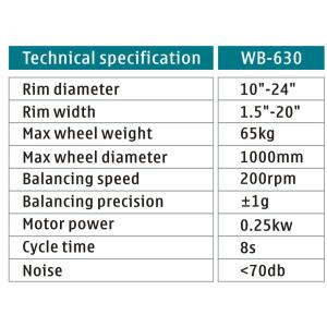 Vertical Type 200rpm 65kg Car Tire Balancing Machine 1 Year Warranty