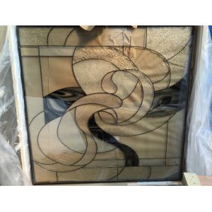 Custom Glass Door Inserts Large Triple Glazed Antique Leaded Glass Transom