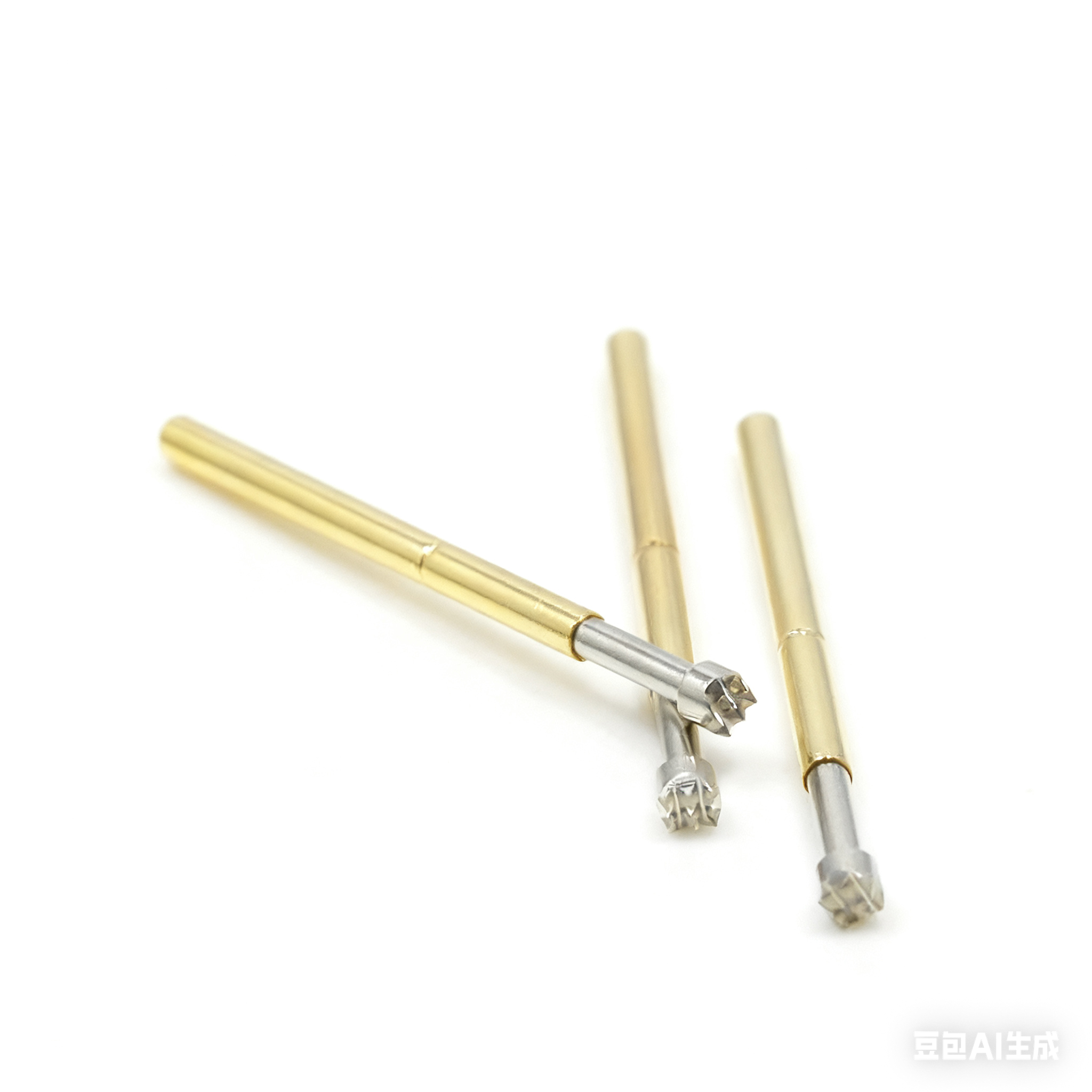 Customized Gold Plated Spring Test Probe with 1.90mm Pitch and 1.35mm/1.40mm