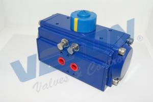 China Ployester Coated Quarter Turn Pneumatic Rack And Pinion Pneumatic Actuator Control Ball Or Butterfly Valves on sale