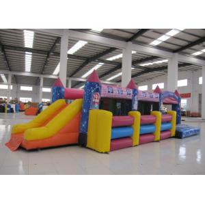 Commercial Cartoon Inflatable Obstacle Courses Digital Printing 10 X 4m