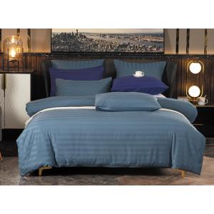 Multifunctional 100% Polyester Satin Stripe Pattern Bedding Set for Home or