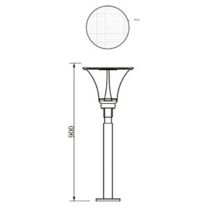 Outside Decorative Garde Solar Powered Lawn Lights , Solar Powered Bollard