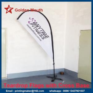 Cheap Freestanding Teardrop Banner Flags with Spike Base for sale