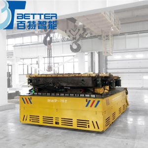 Steel Trackless Transfer Cart For Heavy Duty Material Transportation