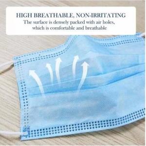 Elastic Earloop 3 Layer Face Mask Dust Proof Sterility For Adult Children