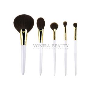 Fabulous Synthetic Makeup Brushes Pearl White Handle Simple Tools