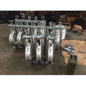 Aluminum Sheave Stringing Pulley Block with Corrosion Resistant Galvanized