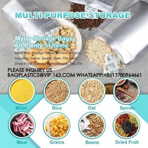 Mylar Bags For Food Storage With Oxygen Absorbers & Labels, 10 Mil Thick 3 Sizes