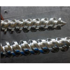 CMT80/174 Conical Twin Bimetallic Screw And Barrel For Plastic Extruder Machine
