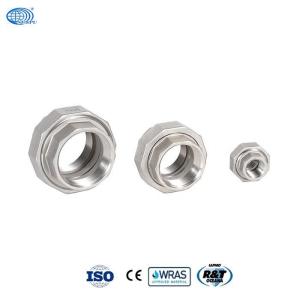 Cheap Threaded Hexagonal Stainless Steel Union Coupling Fitting Rustproof for sale