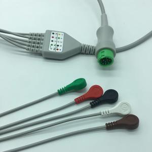 Mindray 5 Lead ECG Cables And Leadwires For ECG Monitor AHA Cable Color Coding