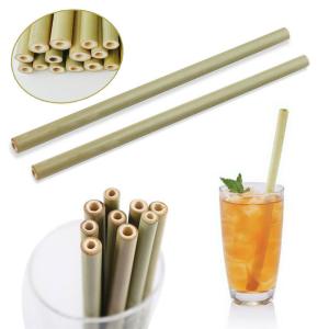 20cm Biodegradable Cocktail Straws Bamboo Straws Bulk 250 Pack