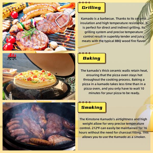 New Product Kimstone Kimtop Series Tabletop Gas Kamado Grill 15 Inch Barbecue With Family