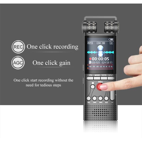 Digital Voice Recorder Continuous Recording Built-in Two Microphones Voice Recorder Audio Recording