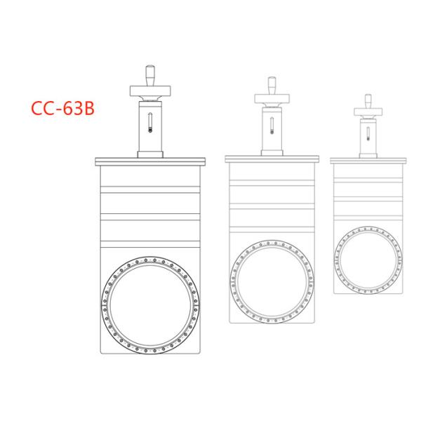 Small Noise Vacuum Gate Valve DN63 1E+5 To 1E-7 Application Range ISO-F Standard