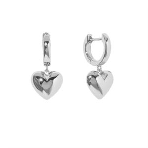 18K Gold Plated Teardrop Hollow Stud Heart Dangle Earrings For Gift Occasion
