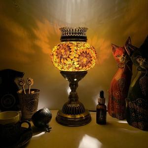 Turkish mosaic aroma table Lamp vintage art deco Handcrafted Moroccan Table Lamp