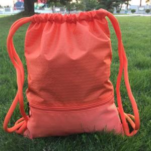 Polyester Digital Printing Waterproof String Backpack With Pocket Outside