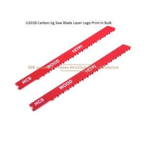 U101B Carbon Steel Jig Saw Blade Laser Logo Print in Bulk size:100mmx8x10T,