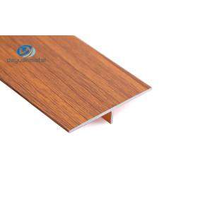 China 0.7-1.2mm Extruded Aluminum T Bar , 6463 aluminum extrusion with t slots surface treament coating with wood grain on sale