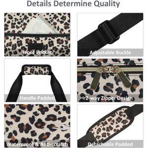 Leopard Expandable Large Weekender Overnight Waterproof Carry on Shoulder Tote