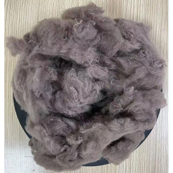 Quality Semi-dull Luster Recycled Polyester Staple Fiber 5D 32mm Camel wholesale