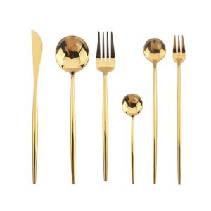 304 High Quality Mirror Gold Stainless Steel Cutlery NC099 Flatware Set