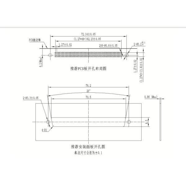 LFH200 Alternative 71718-2000 200 Position D Type Board To Board Matrix Receptacle