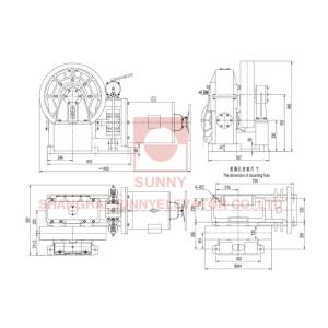 Sheave Diam 610mm Electric Motor For Elevator , Elevator Geared Traction Machine