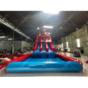 High Quality Popular Huge Jungle Dinosaur Theme Inflatable Water Slide With Pool