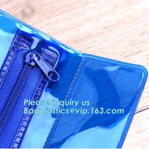 Pvc Pouch good quality with zipper packing bag, matte frosted PVC slider zipper