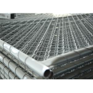 Chain Link Fabric Construction Fence Panels 6' height width 14' width Mesh 65mm